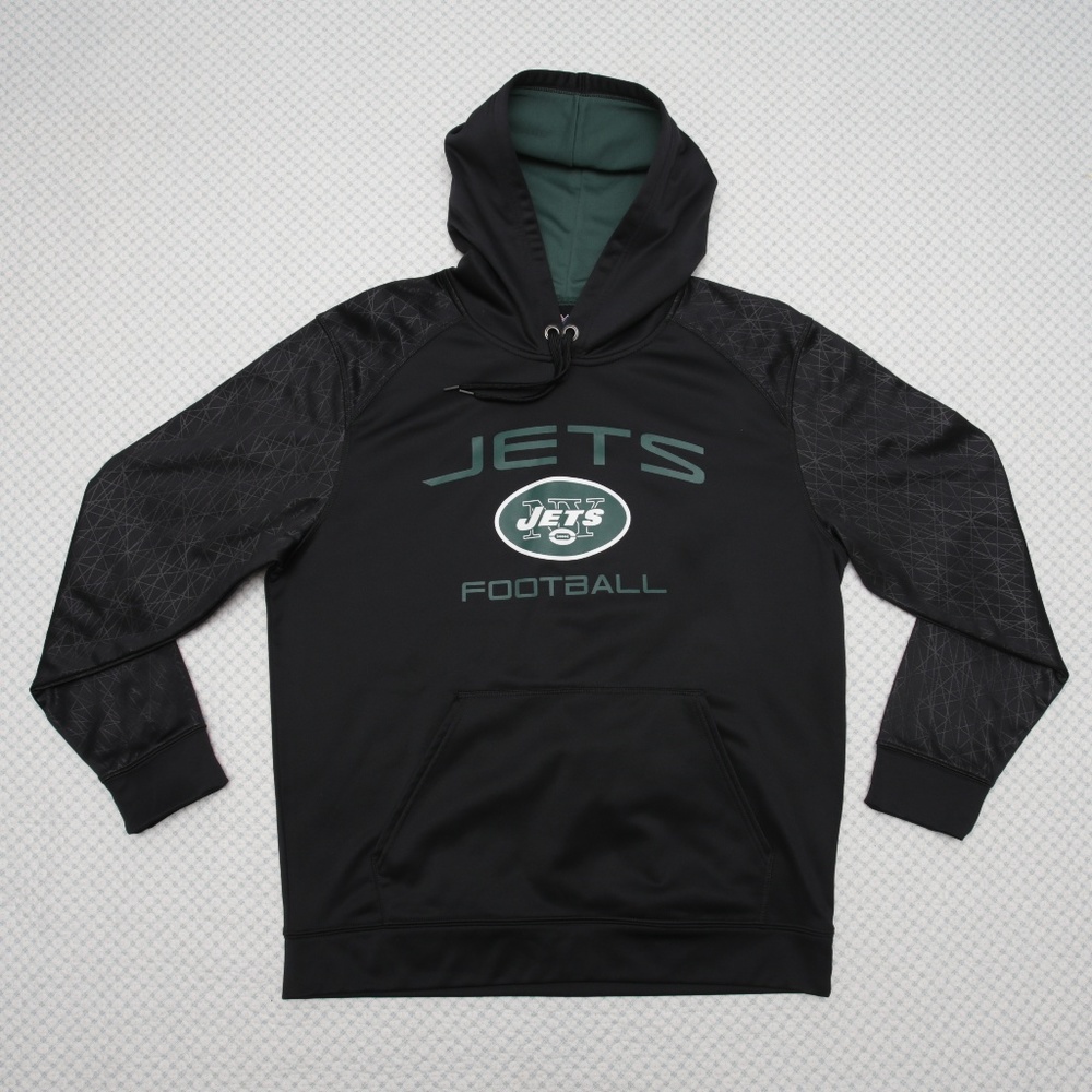 NFL New York Jets Black Hoodie by Majestic - NEW